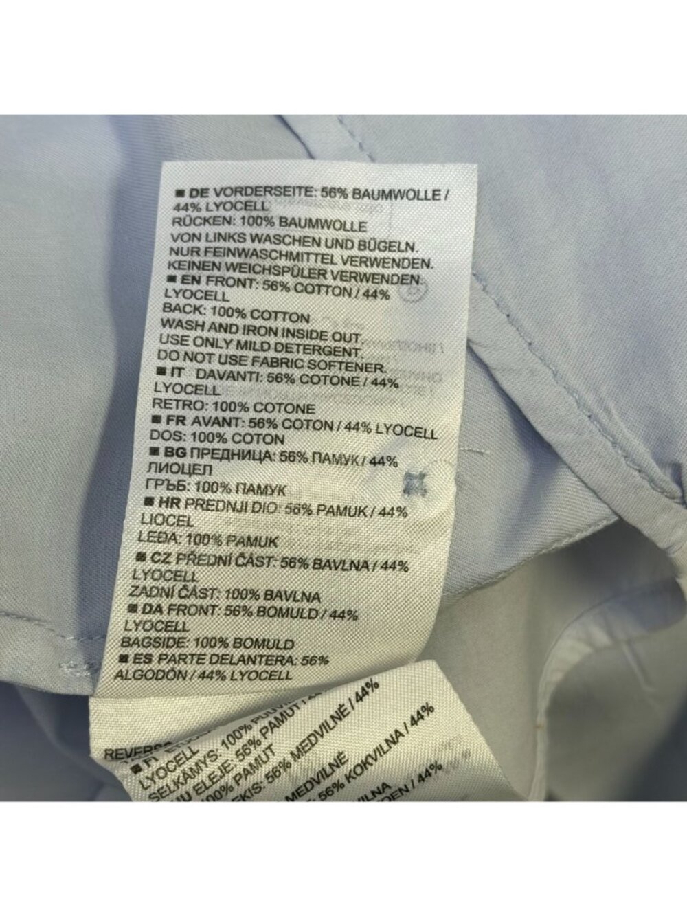 Marc O'Polo Light Blue Mandarin Collar Long-Sleeve Blouse Size 38/M - Picture 7 of 7